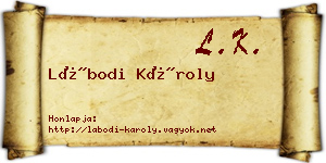 Lábodi Károly névjegykártya