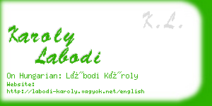 karoly labodi business card